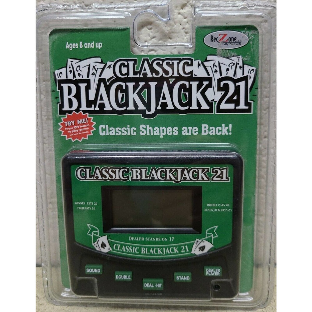 RecZone Classic Blackjack 21 Electronic Handheld Game Electronic Games